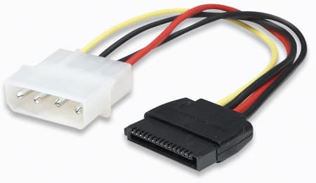 Кабель живлення Manhattan Molex 4 pin to SATA power F (342766)
