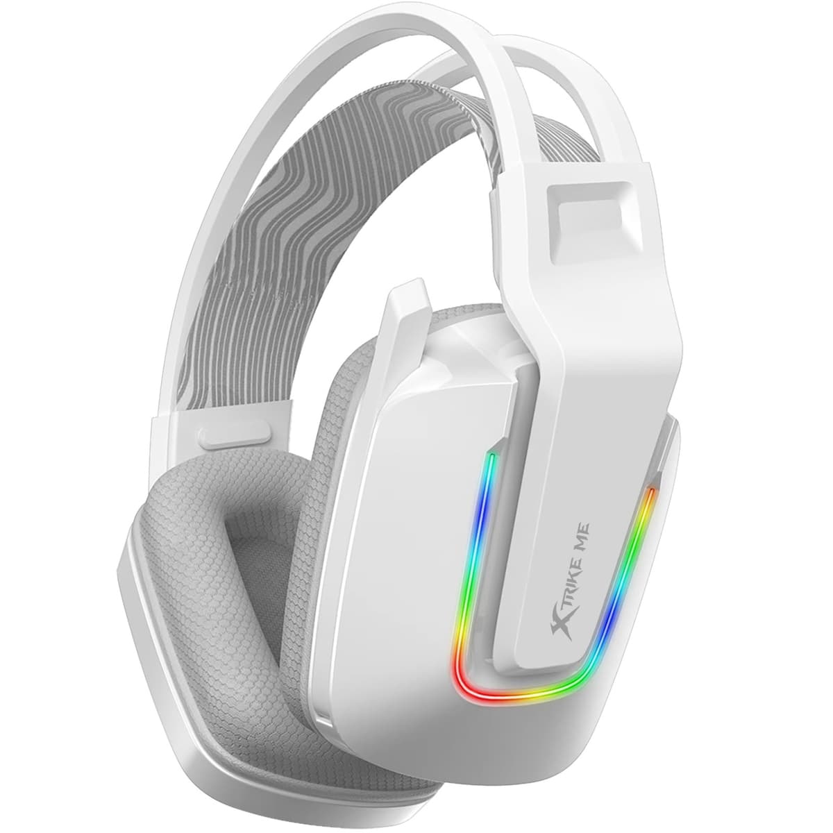 Проводные игровые наушники с микрофоном XTRIKE ME GH-712 USB+3.5мм RGB кабель 2м White (GH-712WH)