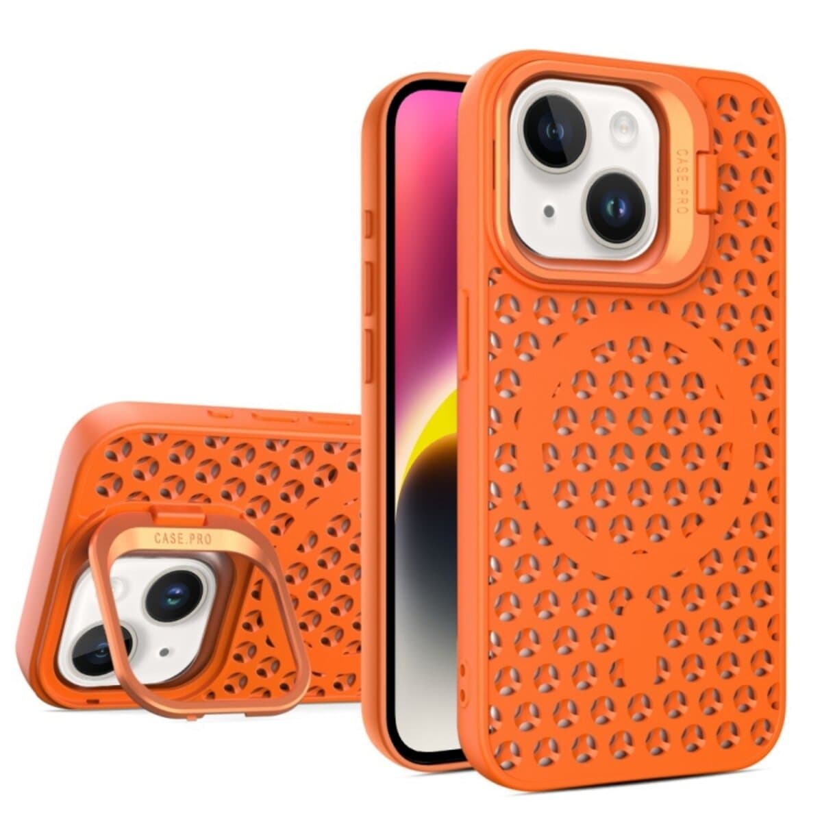 Захисний чохол-накладка Cosmic Grater Stand для Apple iPhone 14 Orange (GRASTiP14Orange)