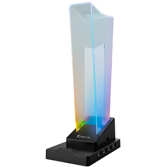 Подставка для наушников гарнитуры USB-хаб XTRIKE ME RGB 4xUSB2.0 HUB USB кабель 1.5m Black (HT-09)