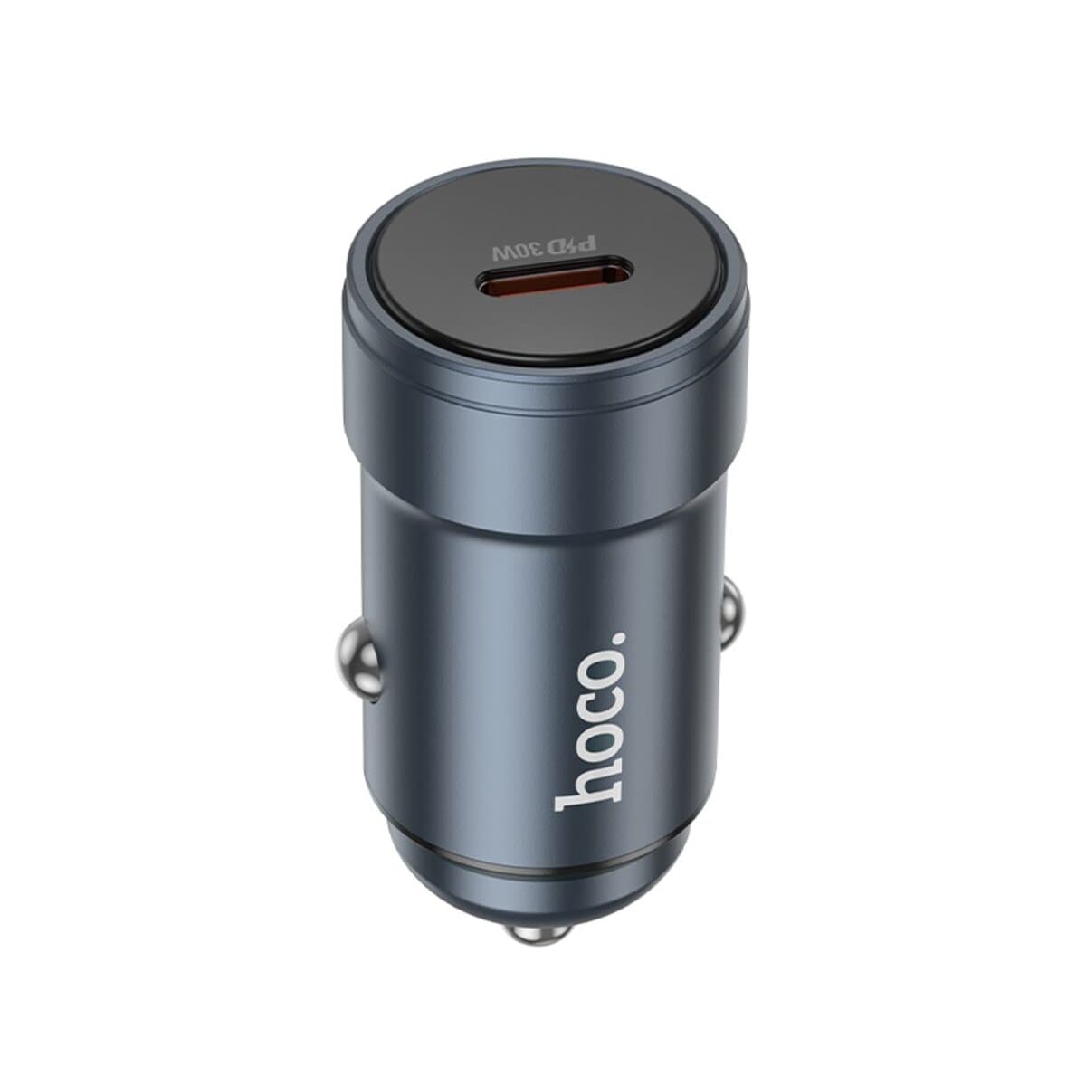 Автомобільний зарядний пристрій HOCO Z57 Glorious single-port PD30W 1xType-C car charger Metal Grey