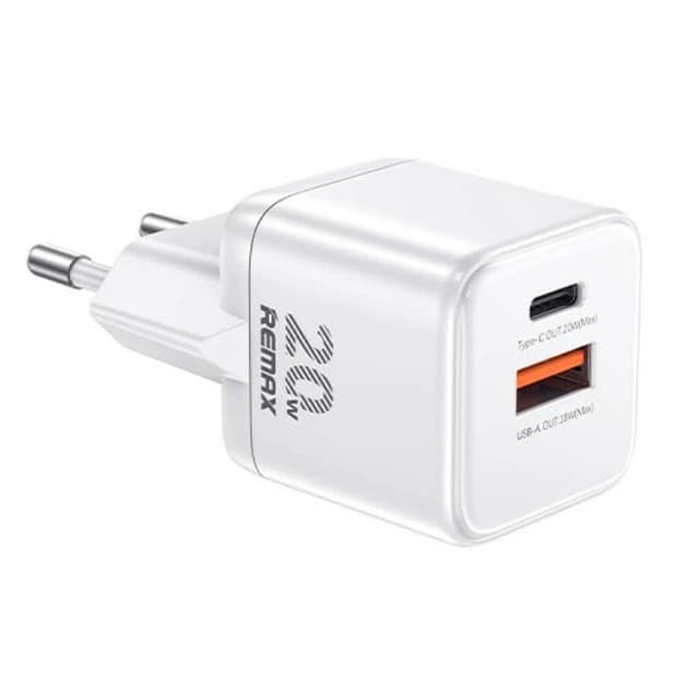 Зарядний пристрій REMAX Kings CA-18 20W USB+Type-C Charger AC20W EU White