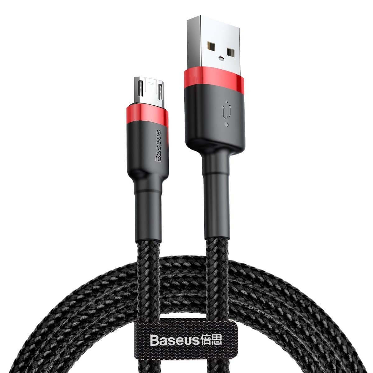 Кабель Baseus Cafule Cable USB to MicroUSB 2.4A 1m Black-Red (CAMKLF-B91)