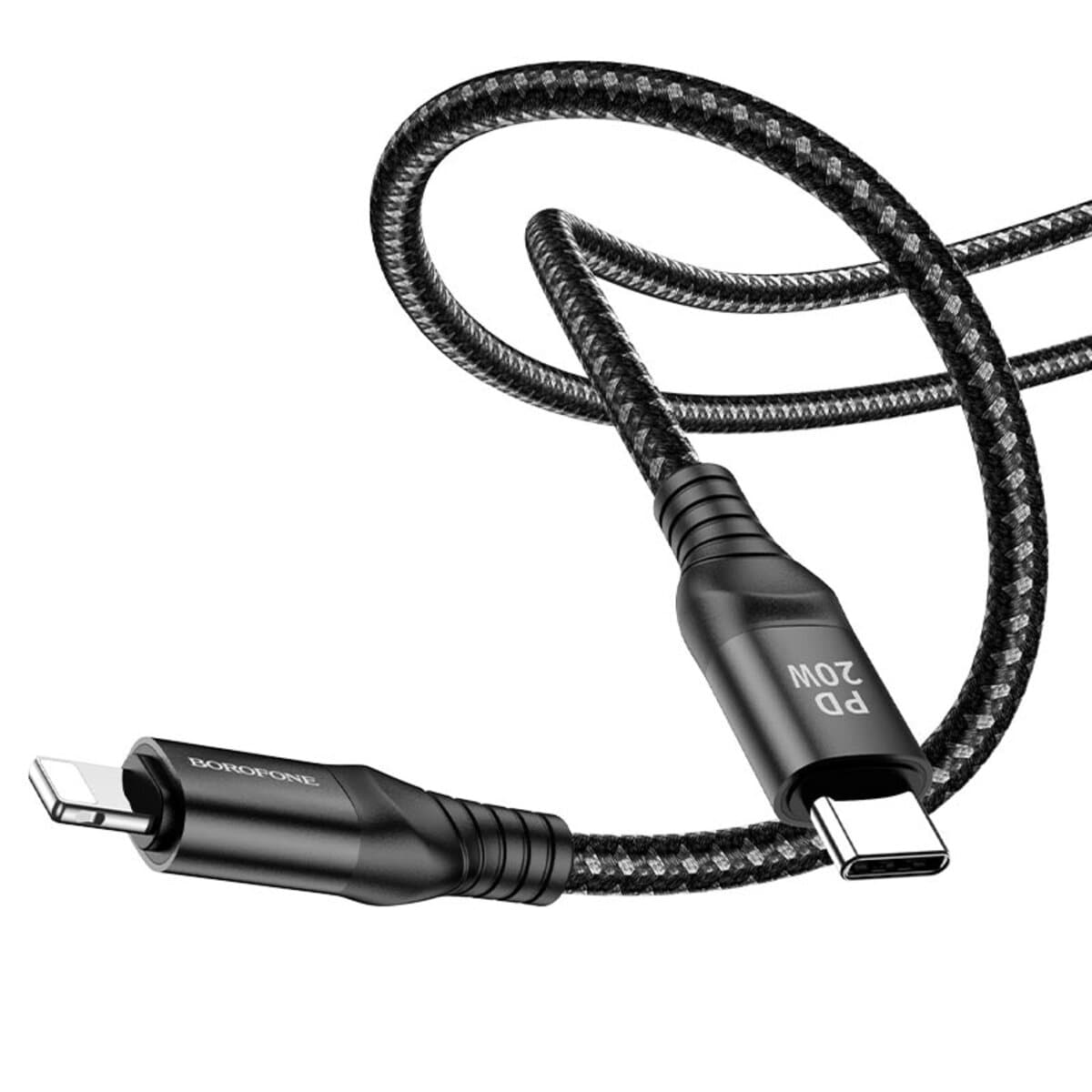 Кабель BOROFONE BX56 Delightful Type-C to Lightning PD Charge Data Cable 1м 3A Black (BX56CLB)