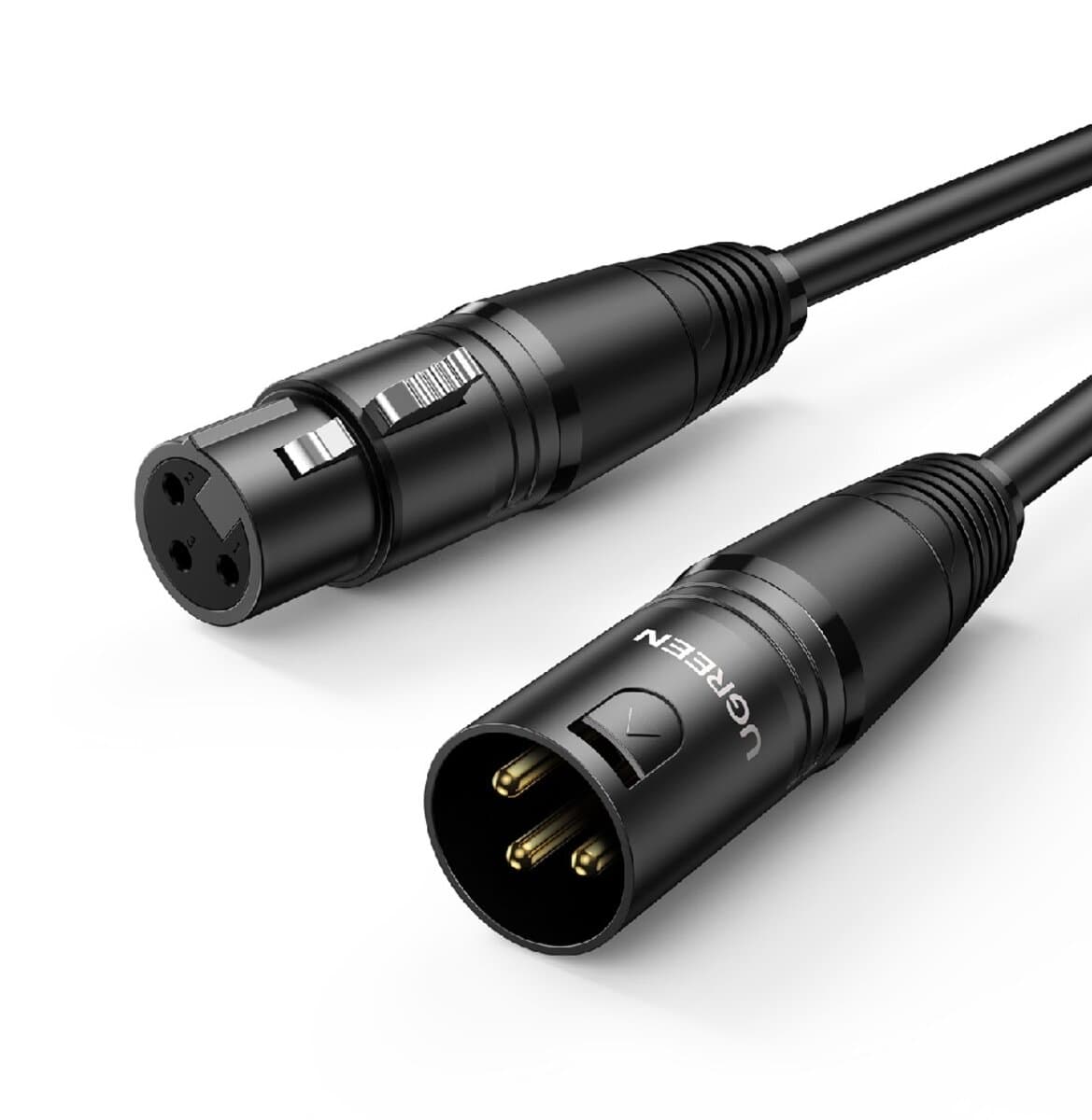 Аудиокабель для микрофона UGREEN AV130 XLR Male to XLR Female Microphone Extension Audio Cable 5m Black (UGR-20712)