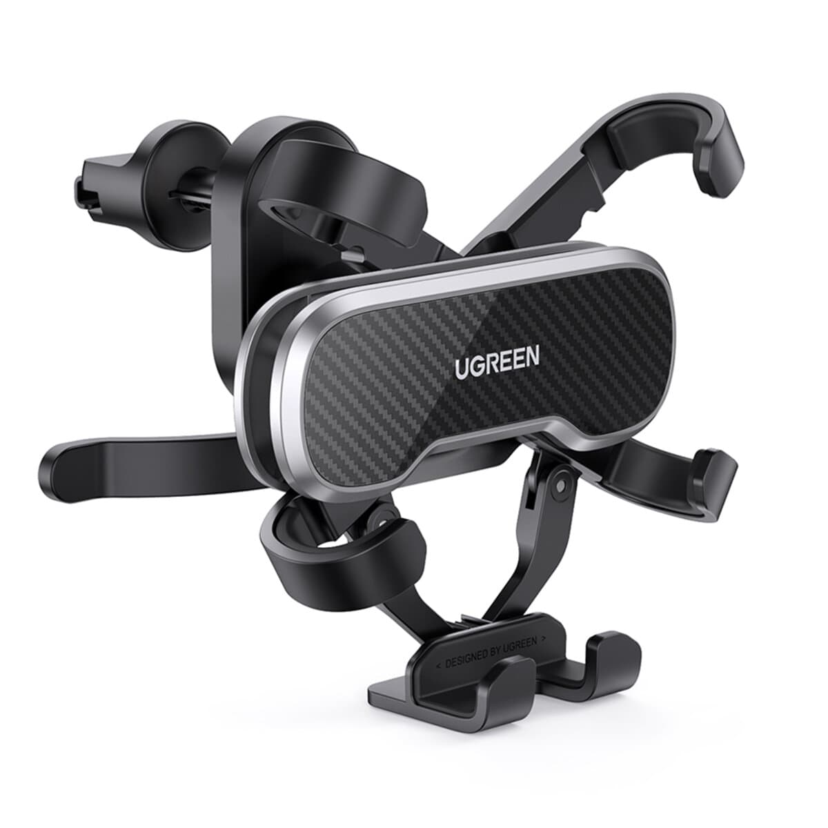 Тримач для телефону автотримач UGREEN LP228 Gravity Drive Air Vent Car Mount Phone Holder With Arc-Shaped mounting clip Black (UGR-80871)