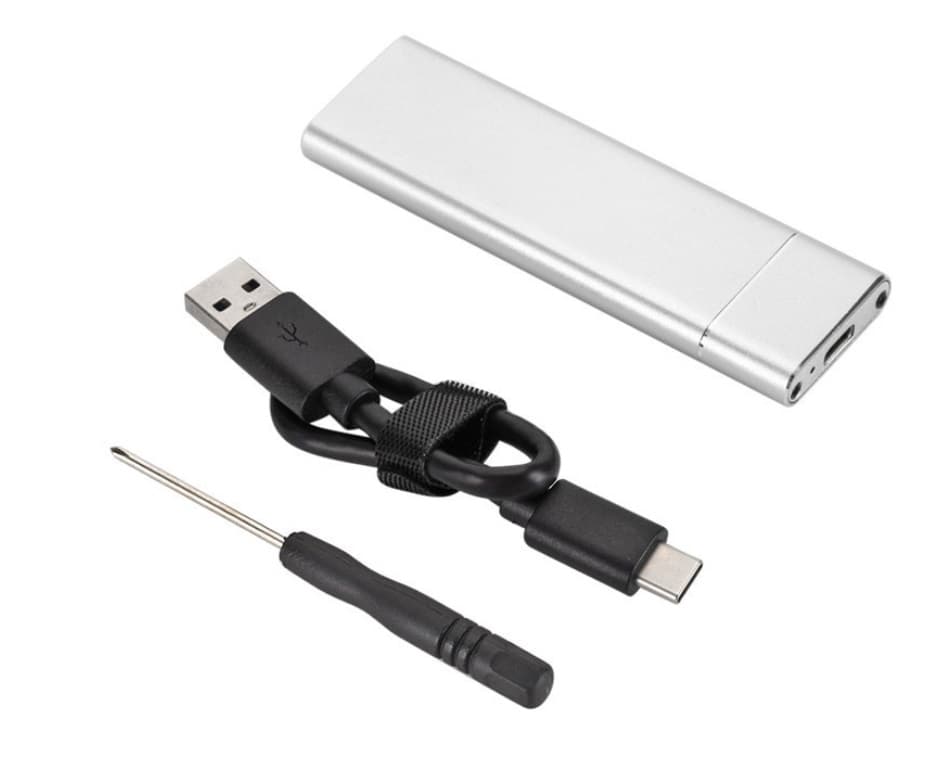 Зовнішня кишеня для SSD S1013 M.2 на Type-C USB 3.1 (F) Gen2 10 Gb/s 2TB B key NGFF Silver