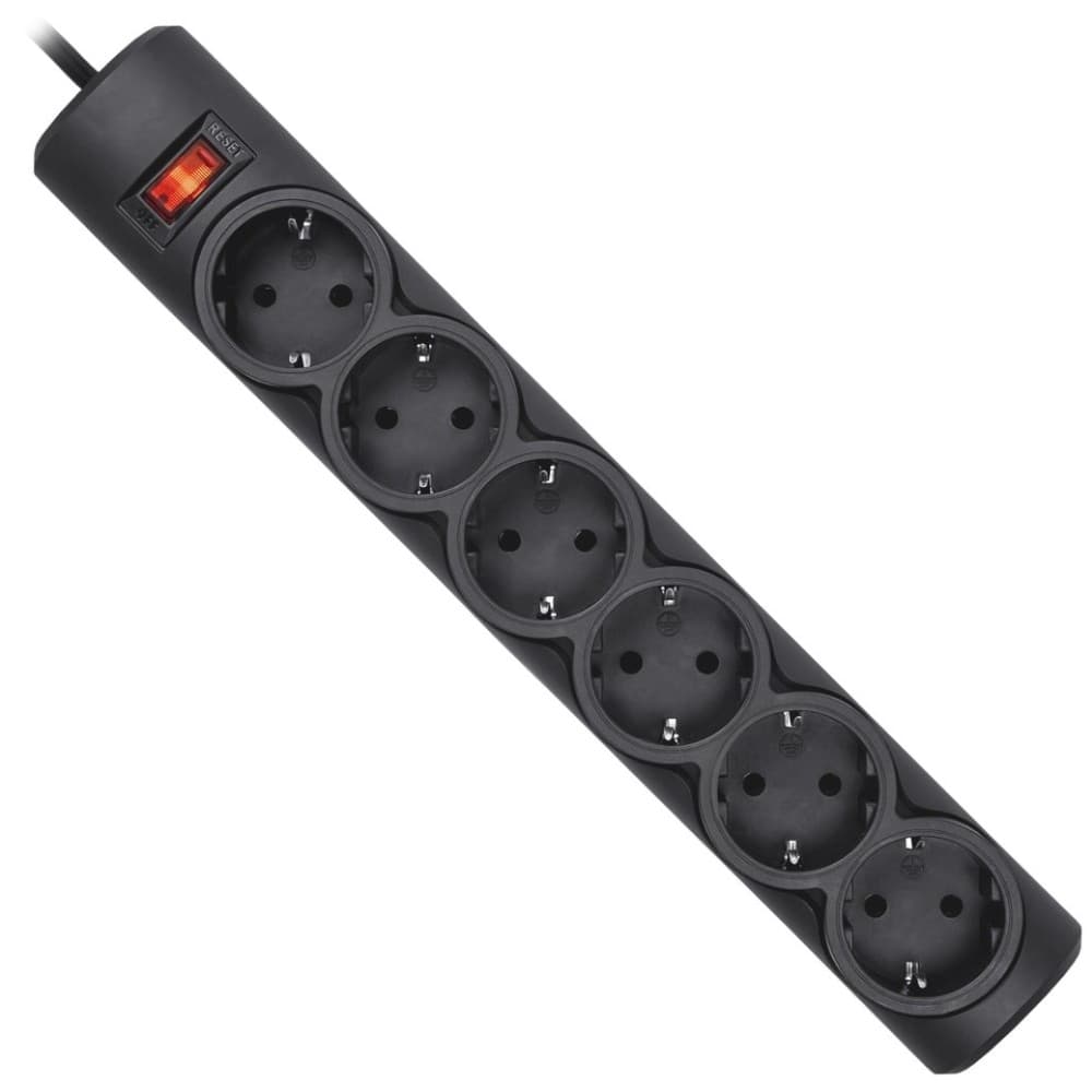 Мережевий фільтр Power filtr 1,8м Defender DFS 151 6 розеток Black (994940)