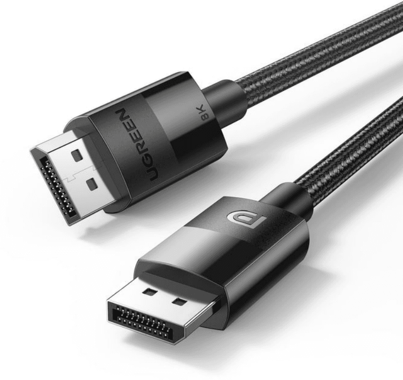 Кабель UGREEN DP114 DisplayPort to DisplayPort v1.4 Plastic Case Braided Cable 1m Black (UGR-80390)
