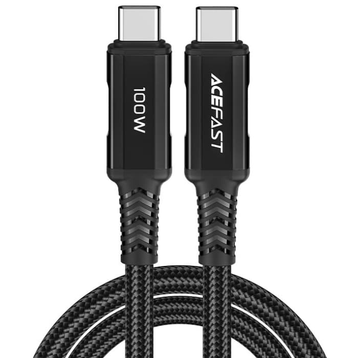 Кабель Acefast C4-03 USB 2.0 Type-C to Type-C 2 м 100W 5A Black
