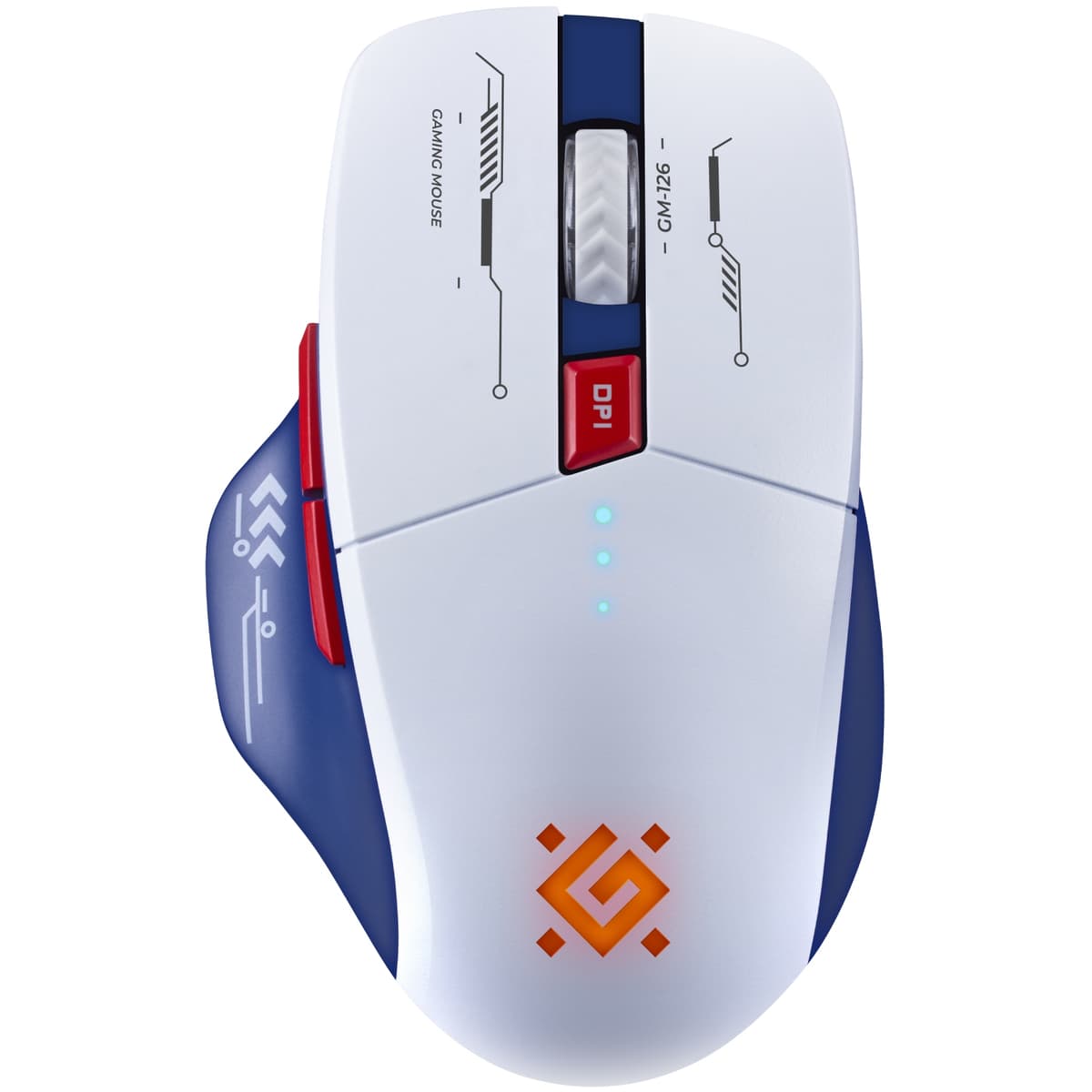 Бездротова ігрова мишка Defender Tisa GM-126 1600 dpi 7кн 400mAh White-Blue (52126)