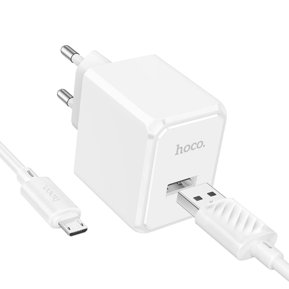Зарядний пристрій з кабелем HOCO CS11A Ocean single port charger set 2.1A USB to MicroUSB White