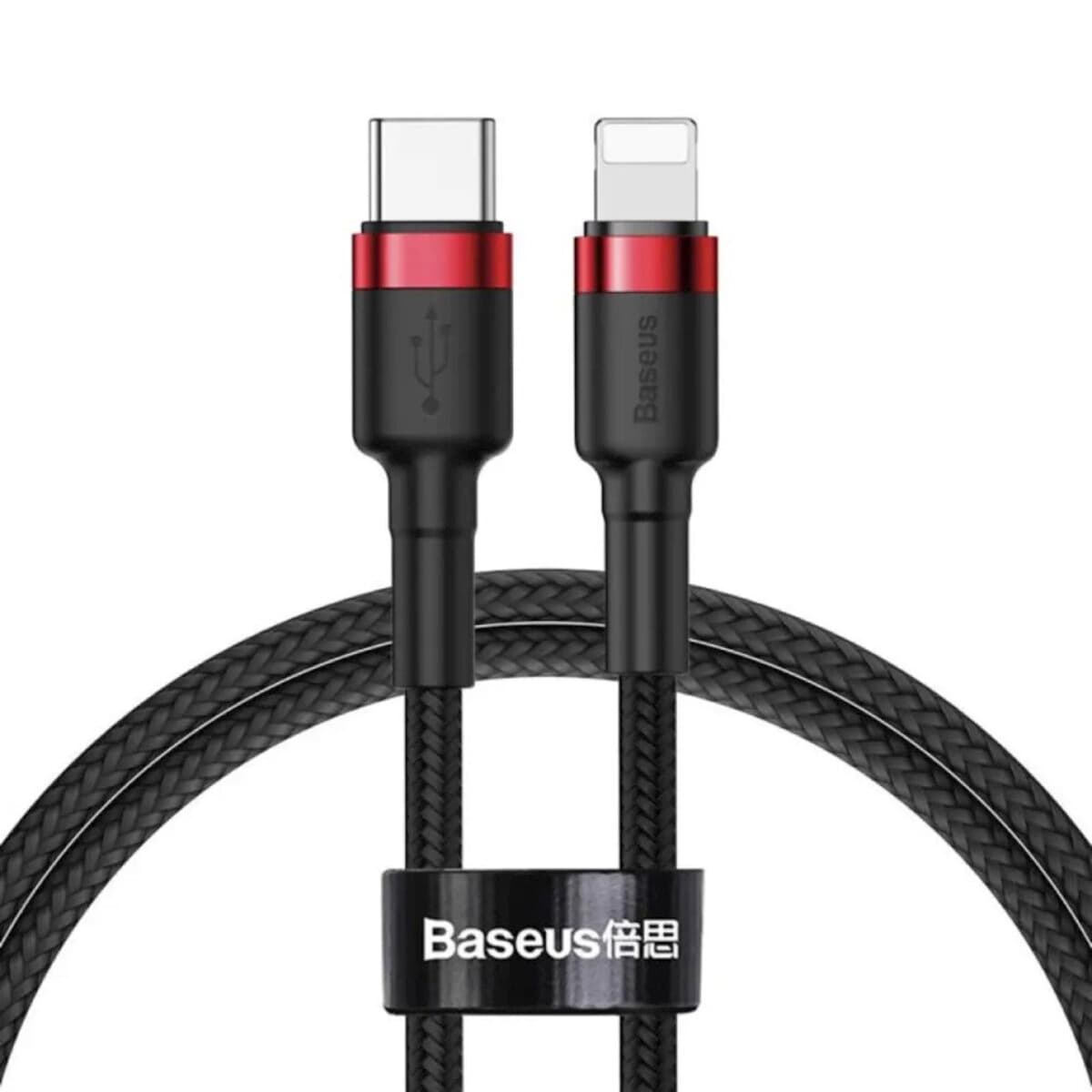Кабель Baseus Cafule Cable Type-C to Lightning PD 20W 1m Black-Red (CATLKLF-91)