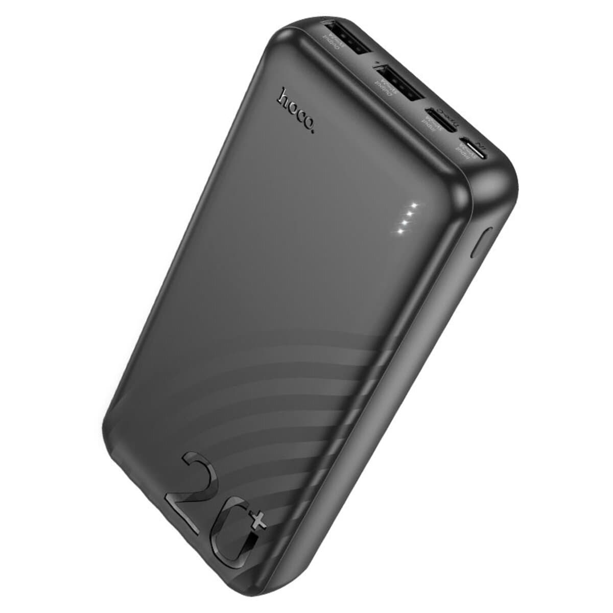 Powerbank павербанк УМБ HOCO J123A Element 20000mAh 5V 2А Li-pol Black