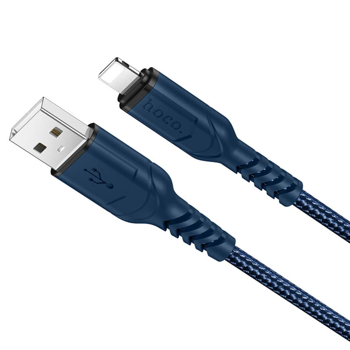 Кабель HOCO X59 USB to Lightning 2.4A 1m nylon TPE connectors Blue