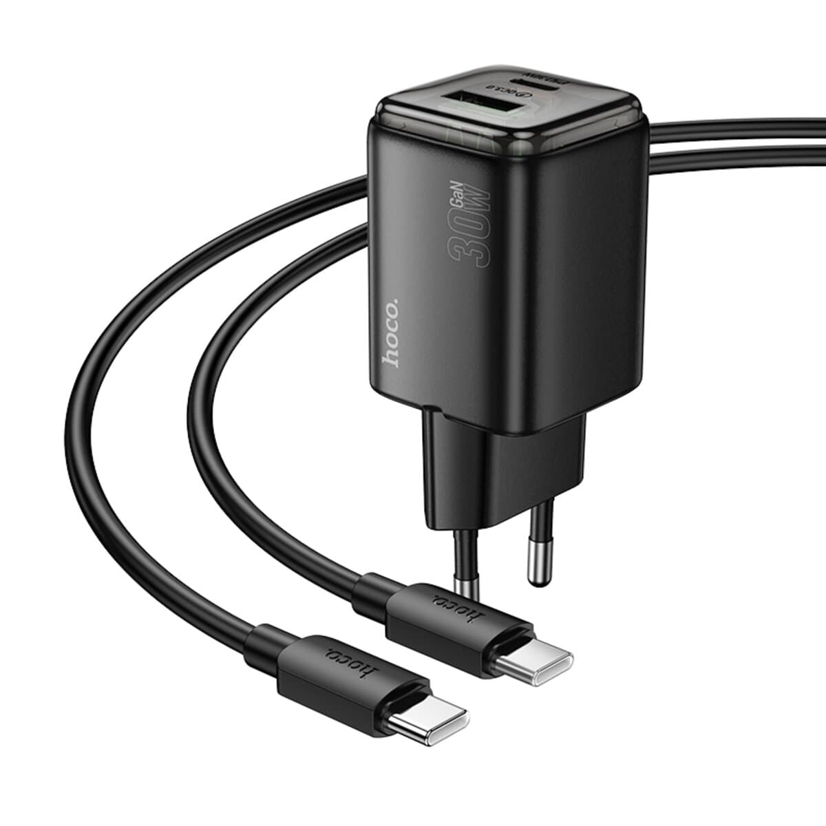 Зарядное устройство HOCO N53 Monsoon PD30W+QC3.0 charger set Type-C to Type-C cable Black