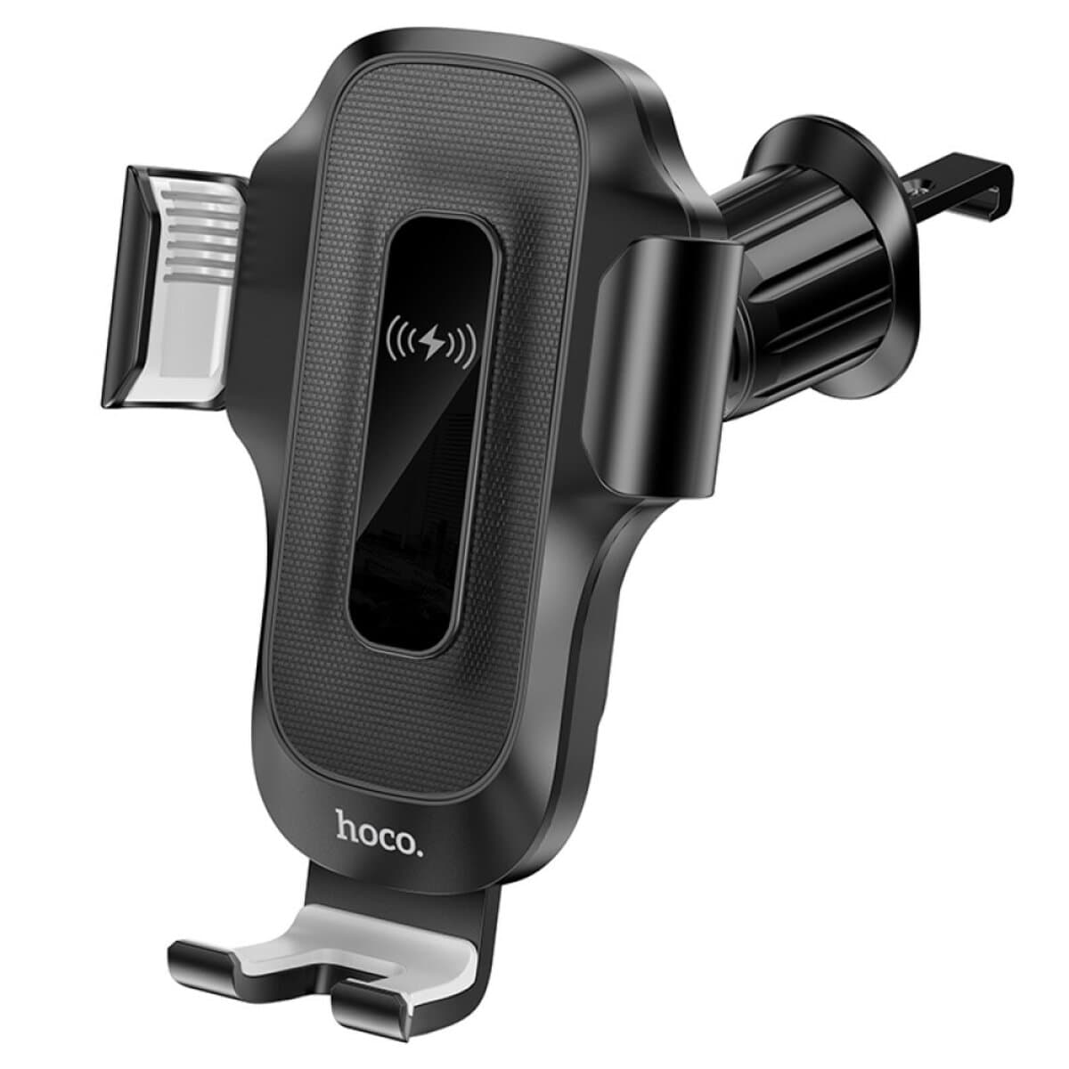 Автомобільний тримач автотримач HOCO HW2 Wise Auto Induction Wireless Fast Charging Car Holder Air Outlet Black