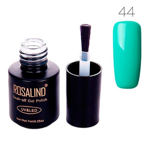 Гель-лак для нігтів манікюру Rosalind 7мл шелак для UV LED 44 Turquoise (312732)