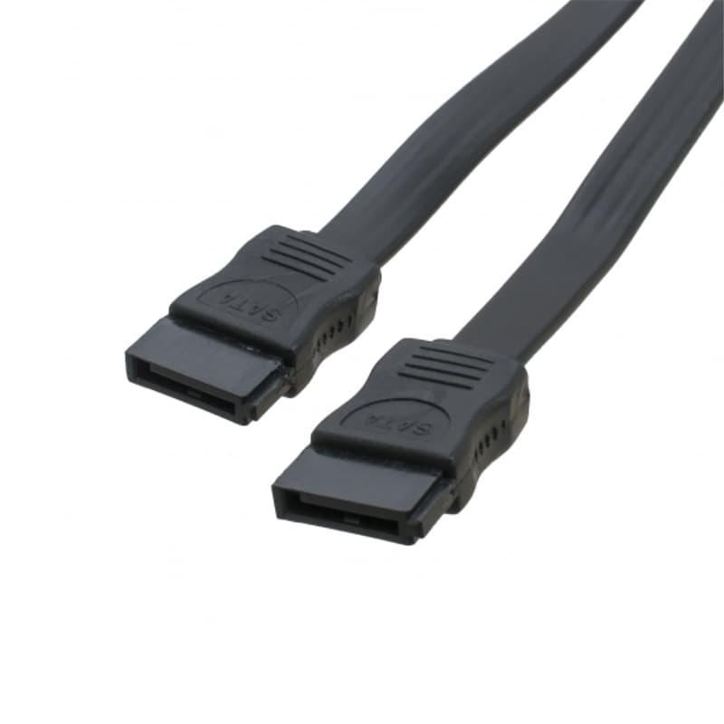 Кабель S0972 SATA 7pin FF 40см Black