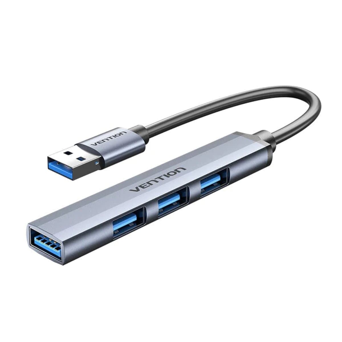 USB-хаб Vention USB 3.0 to USB 3.0 и 3xUSB 2.0 Mini Hub 0.15m Metal Type Grey (CKOHB)