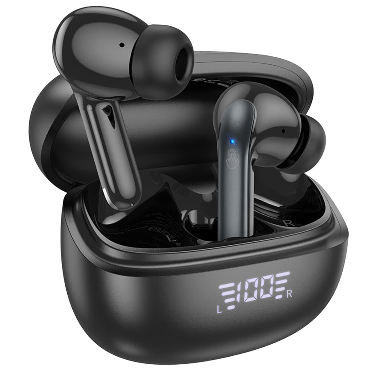 Бездротові навушники HOCO EQ5 Energy true wireless ANC+ENC noise reduction BT5.3 headset 300mAh Black