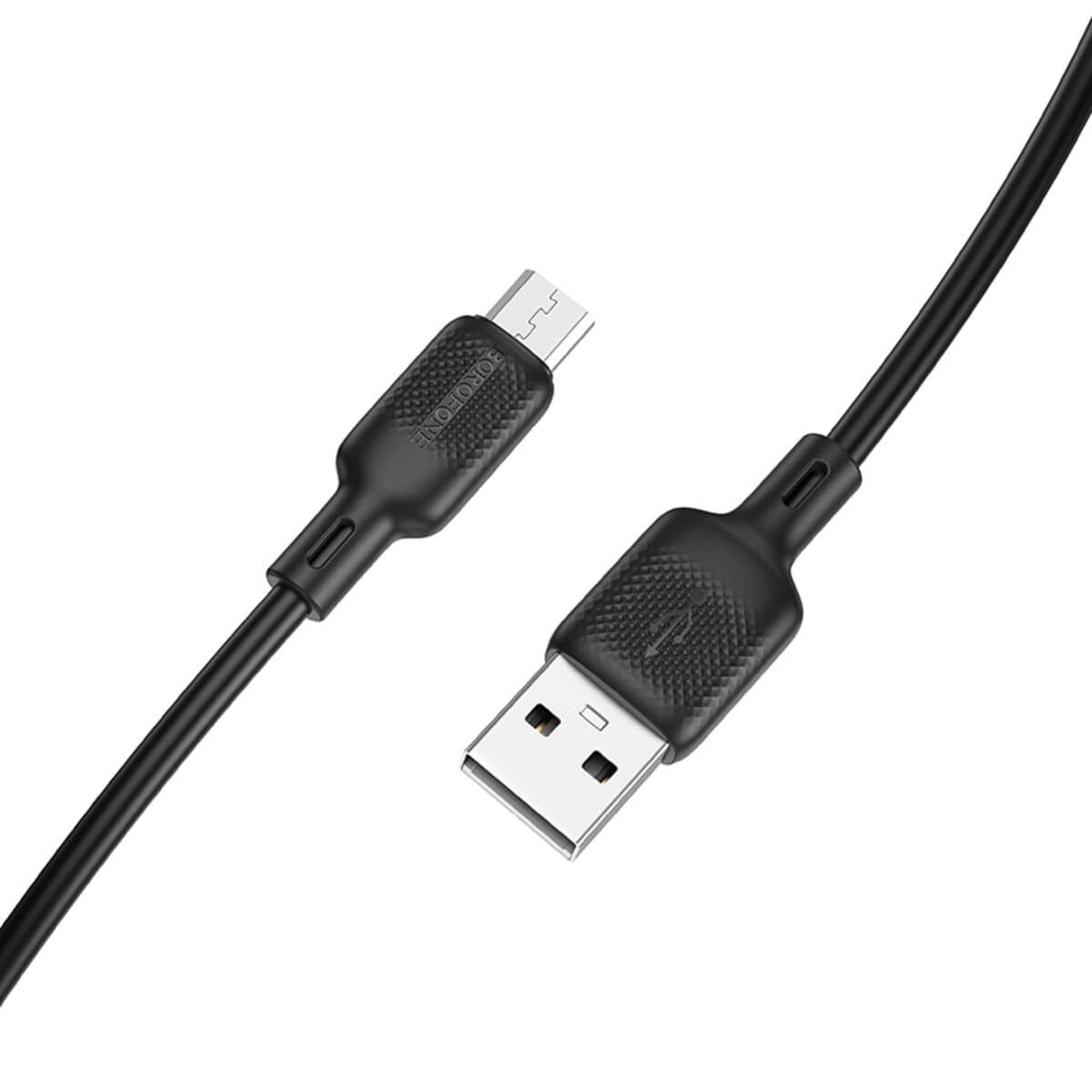 Кабель BOROFONE BX113 Lenny silicone charging data cable USB to MicroUSB 2m 2.4A Black