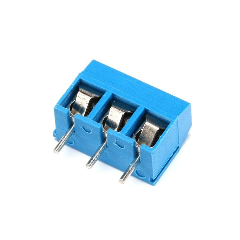 Клеммная колодка на 3 контакта KF301-3P шаг 5мм 10А 10шт Blue (284621)