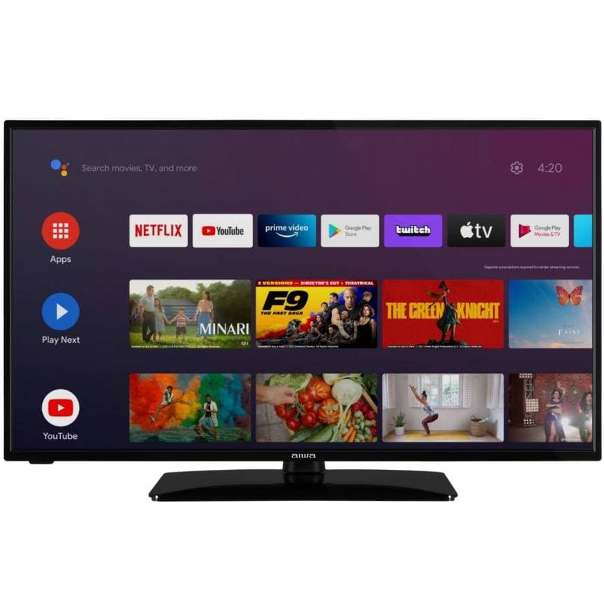 Телевізор TV 32 AIWA HD LED T2 Android 11 2 x 6W Dolby Digital HDMI Wi-Fi VESA 75 x 75 M4 Black (32AN4503HD)