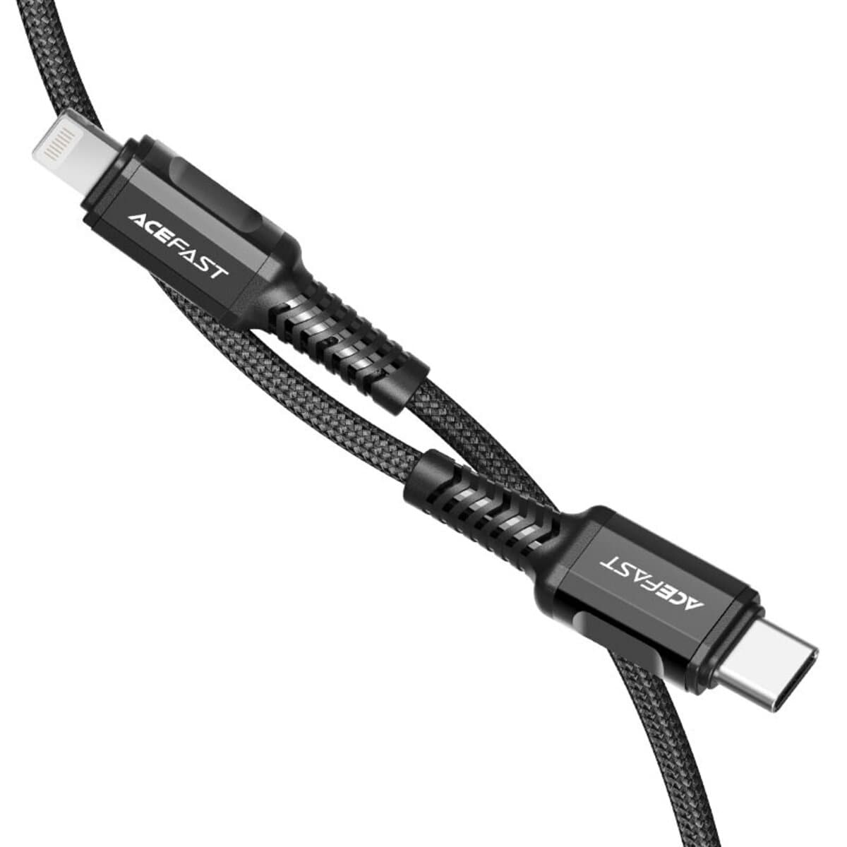 Кабель ACEFAST C1-01 Type-C to Lightning 3A 1.2m nylon aluminum connectors Black (AFC1-01B)