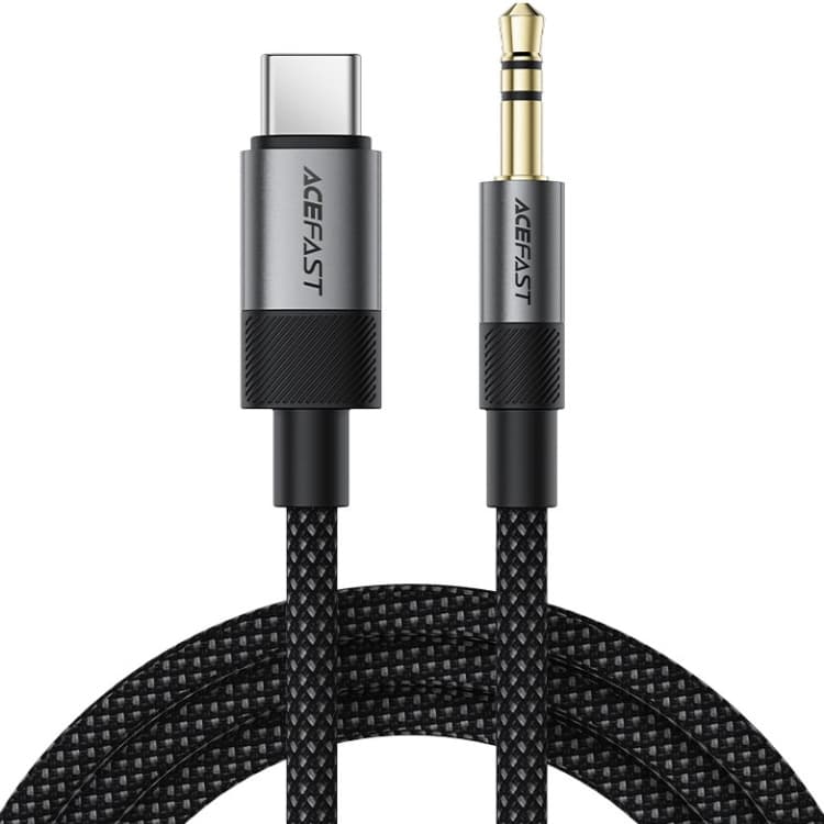 Кабель Acefast J11 Type-C to 3.5 mm 15cm audio converter Black