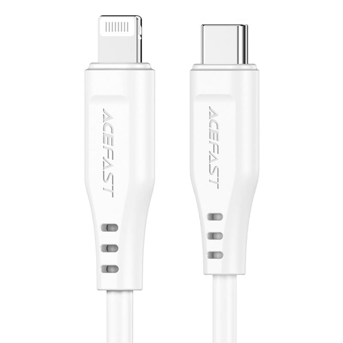 Кабель ACEFAST C3-01 Type-C to Lightning 3A 30W TPE connectors 1.2m White (AFC3-01W)