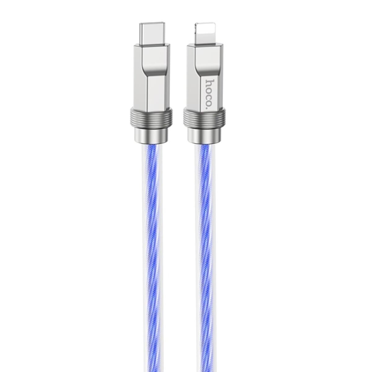 Кабель HOCO U113 Solid Type-C to Lightning PD silicone charging data cable 3A 1m Blue