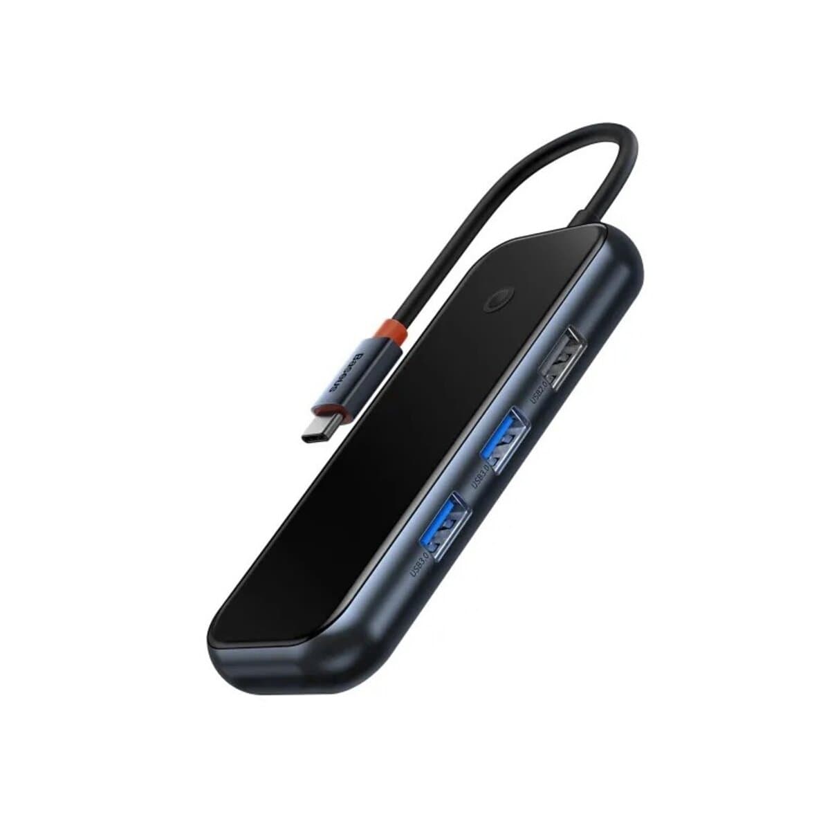 USB-хаб Baseus AcmeJoy 7-Port Type-C HUB AdapterType-C to HDMIx1+USB3.0x2+USB2.0x1+Type-C PD Data x1+SD/TFx1 Dark Grey (WKJZ010413)