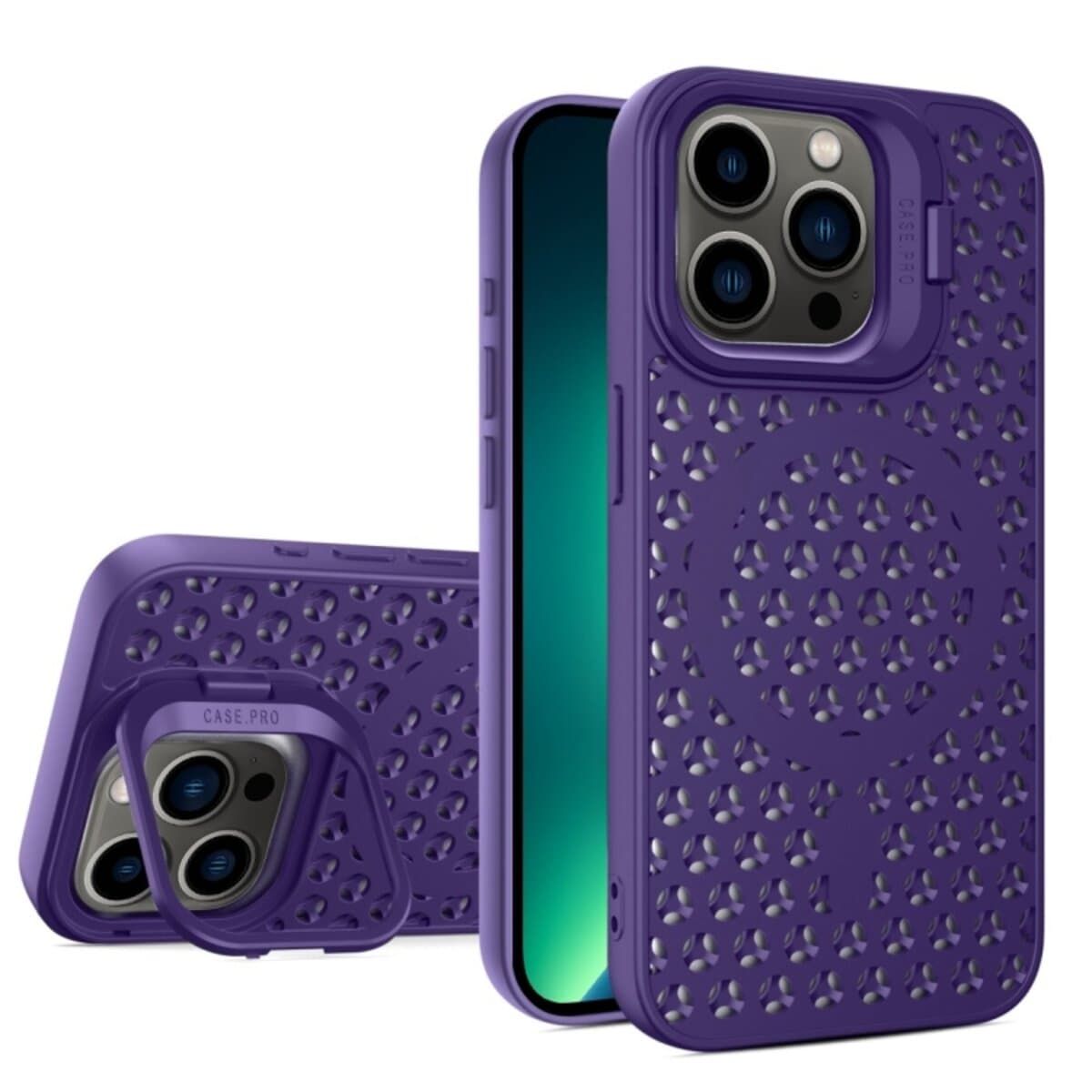 Захисний чохол-накладка Cosmic Grater Stand для Apple iPhone 13 Pro Max Purple (GRASTiP13PMPurple)