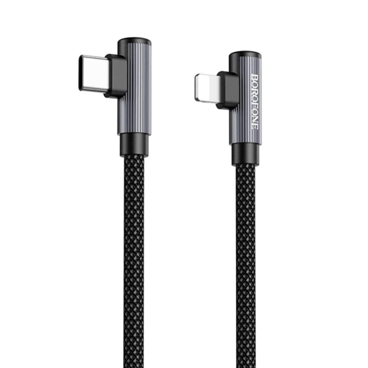 Кабель BOROFONE BU50 elbow magnetic PD charging data cable Type-C to Lightning Black