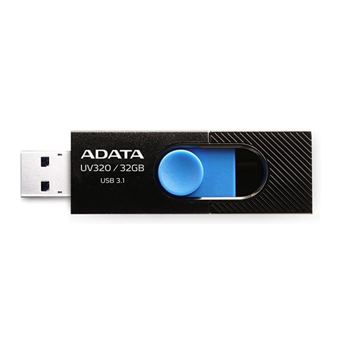 Флеш память флешка Flash A-DATA AUV 320 32Gb USB 3.1 Black-Blue (AUV320-32G-RBKBL)