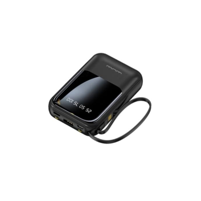 Powerbank павербанк УМБ з вбудованими кабелями WUW Y135 10000mAh QC3.0 Li-ion Black (Y135)