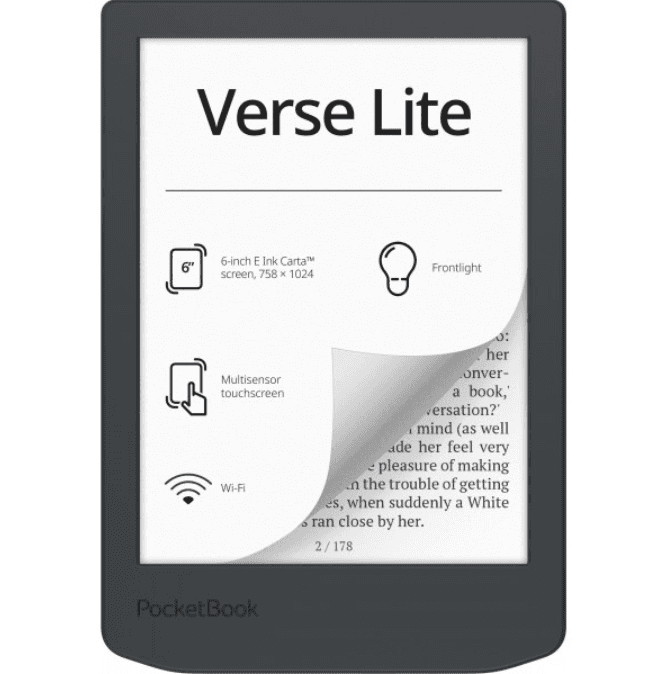 Електронна книга PocketBook Verse Lite PB619 6'' 1000mAh Midnight Grey (PB619-T-CIS)