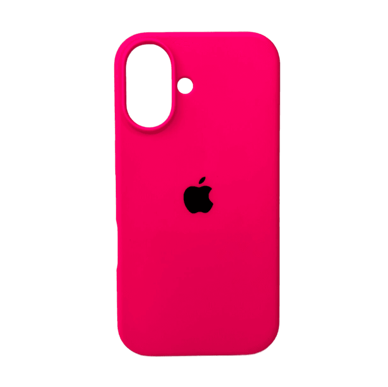 Защитный чехол-накладка Silicone Full Case AA Open Cam для Apple iPhone 16 Shiny Pink (FullOpenAAi16-23)
