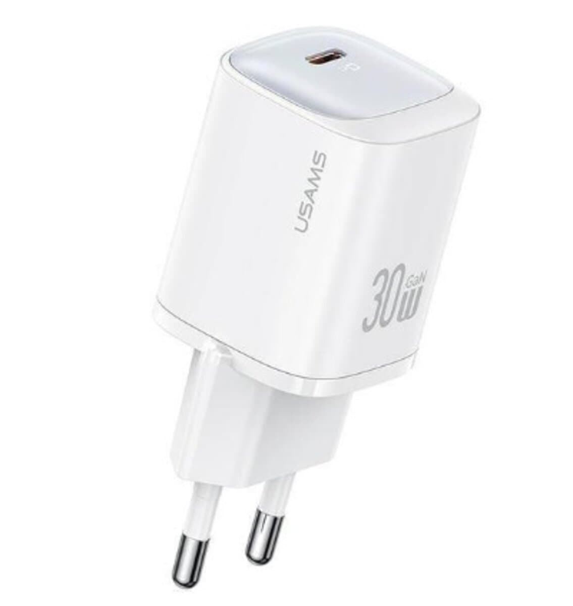 Зарядное устройство Usams CC251 30W GaN 1xType-C White (CC251TC02)