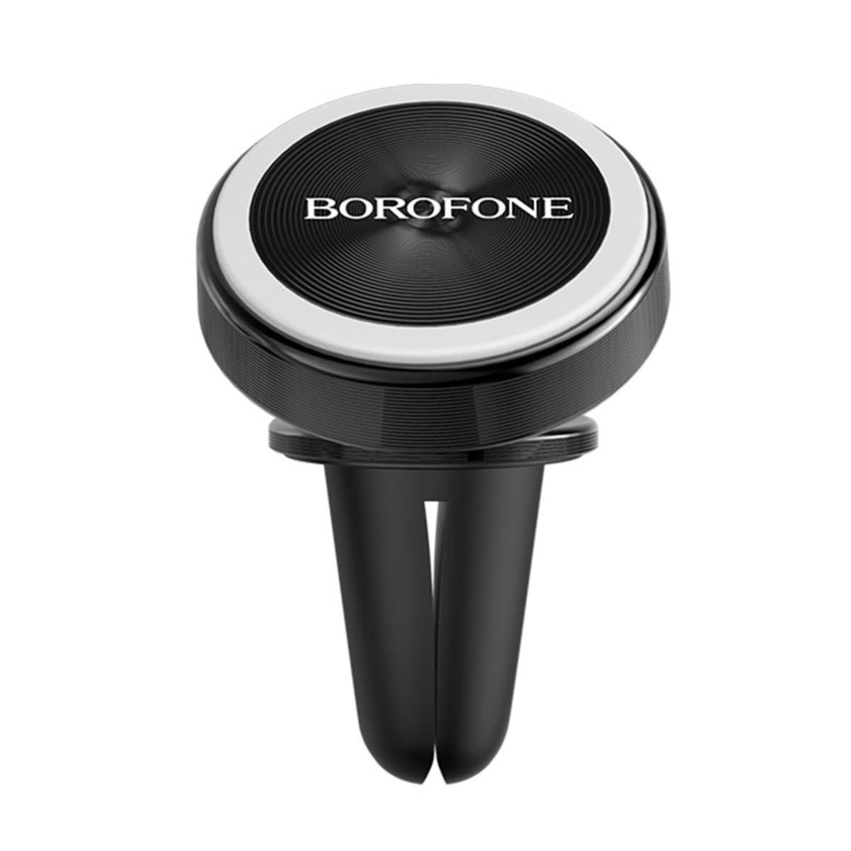 Тримач для телефону автотримач BOROFONE BH6 Platinum metal magnetic in-car holder for air outlet Black (BH6B)