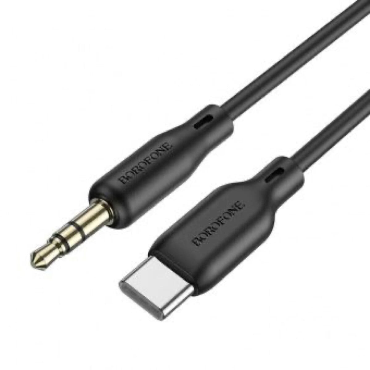 Аудіо-кабель BOROFONE BL18 AUX 3.5mm to Type-C silicone digital audio conversion cable 1m Black (BL18CB)