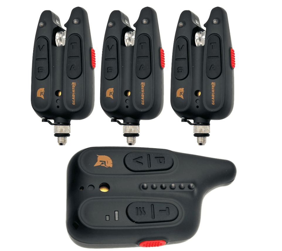 Набір сигналізаторів клювання Gladiator BL1518 3+1 з пейджером і Bluetooth у кейсі Black (BL15183)