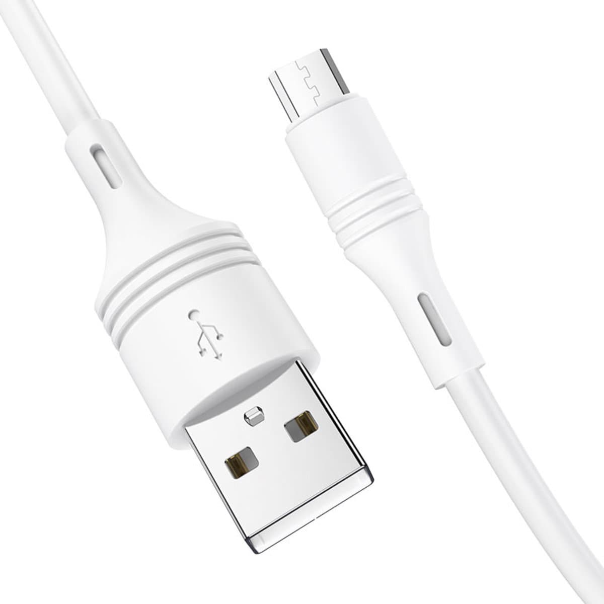 Кабель BOROFONE BX43 USB to MicroUSB 2.4A 1m PVC connectors White (BX43MW)