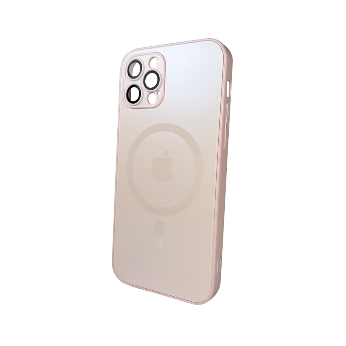 Защитный чехол-накладка AG Glass Matt Frame Color MagSafe Logo для Apple iPhone 12 Pro Max Chanel Pink (AGMattFrameMGiP12PMPink)