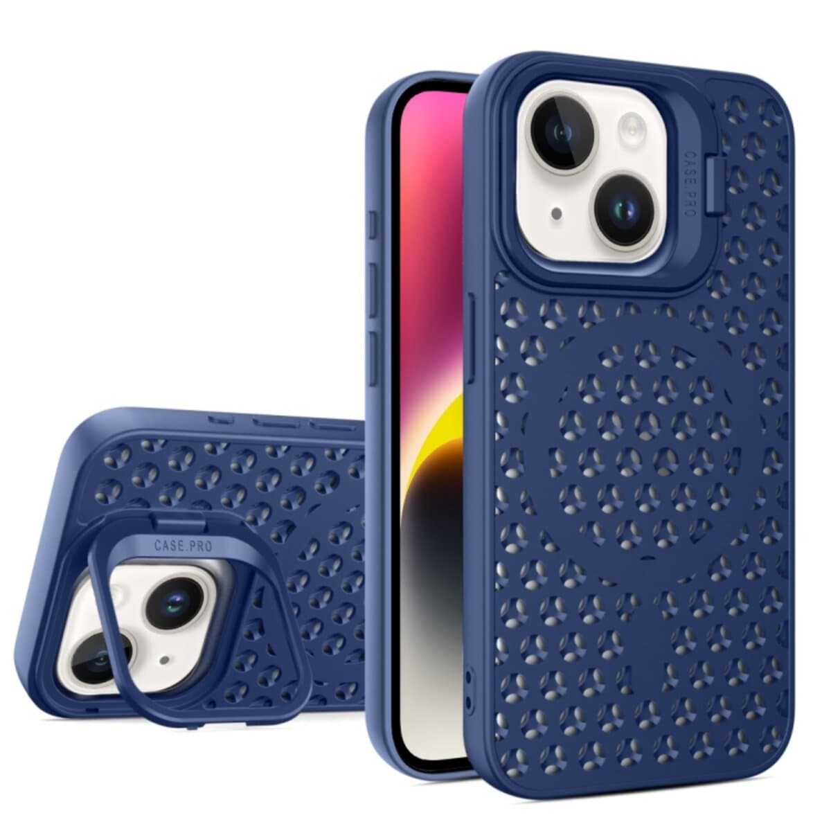 Защитный чехол-накладка Cosmic Grater Stand для Apple iPhone 14 Blue (GRASTiP14Blue)