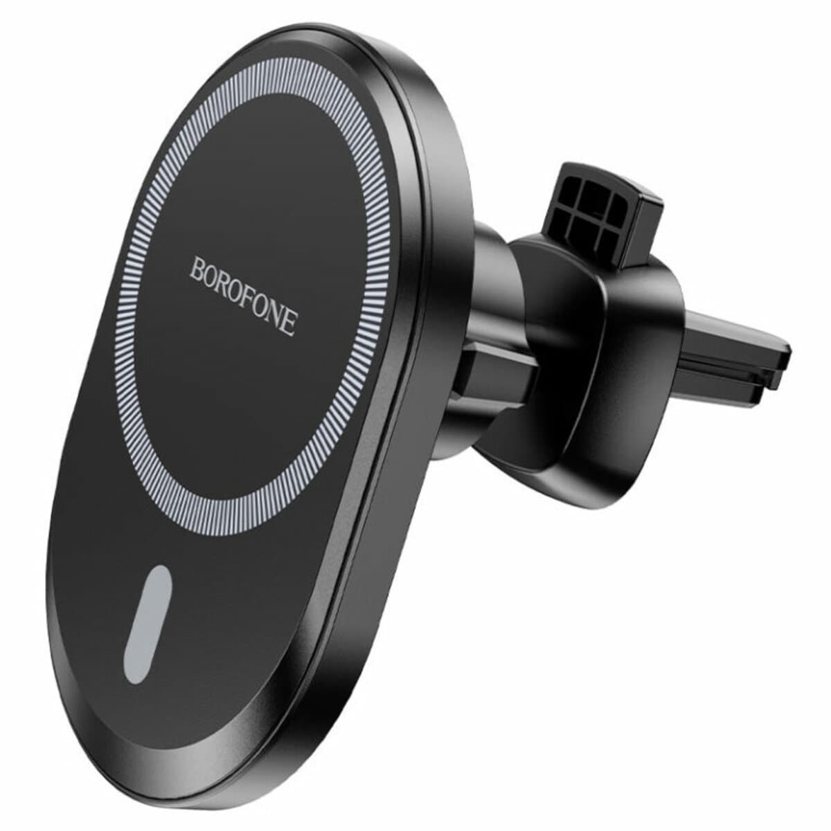 Автомобільний тримач автотримач з QI зарядкою BOROFONE BH201 magnetic wireless fast charging car holder Black (BH201)
