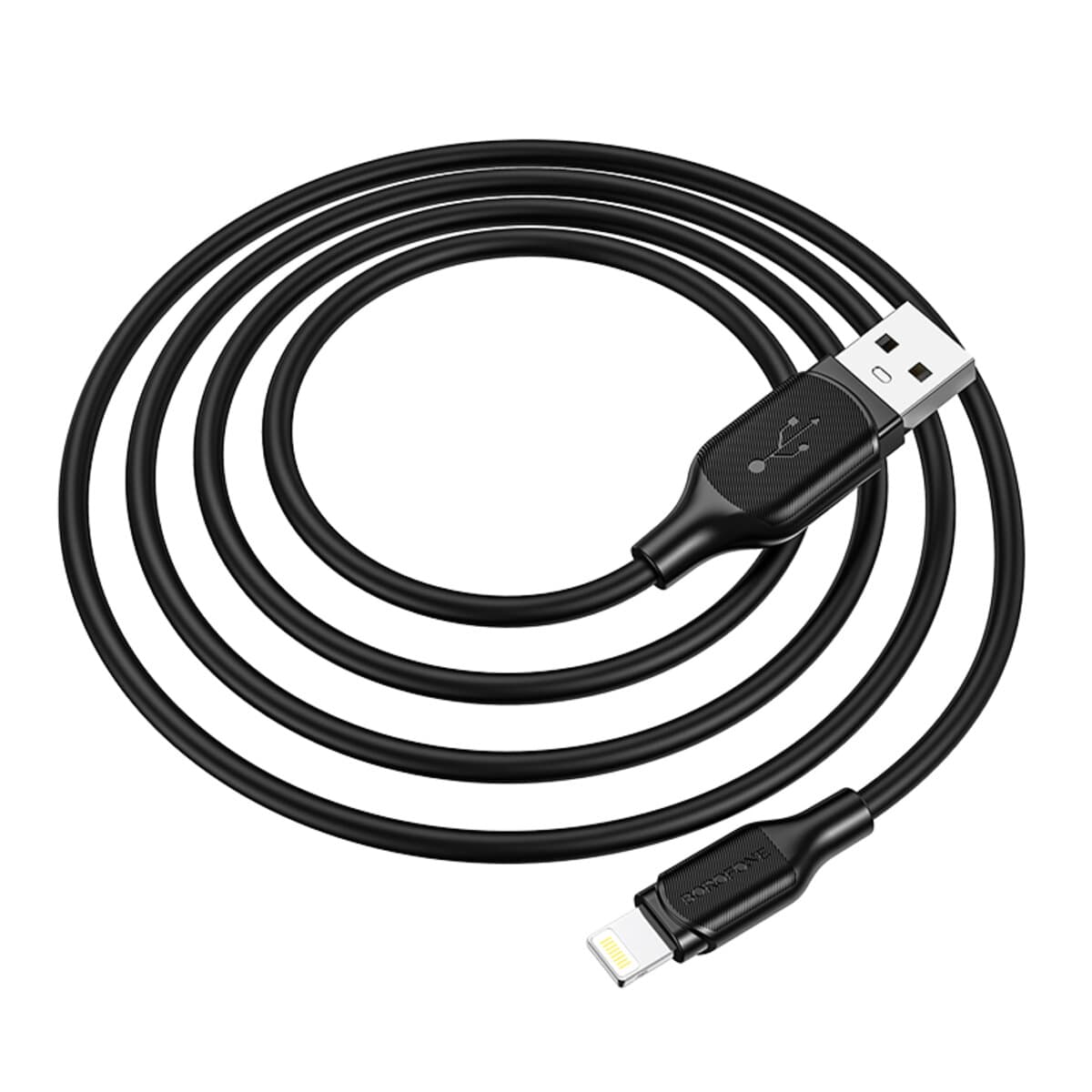 Кабель BOROFONE BX42 USB to Lightning 2.4A 1m silicone TPE connectors Black (BX42LB)