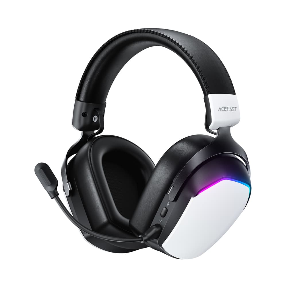 Беспроводные игровые наушники ACEFAST H11 gaming wireless headset 1000mAh Black-White