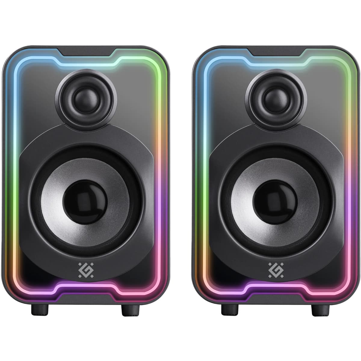 Комп'ютерні колонки Defender Solar 11 2.0 10W Bluetooth 5.3 RGB підсвітка USB Black (65811)
